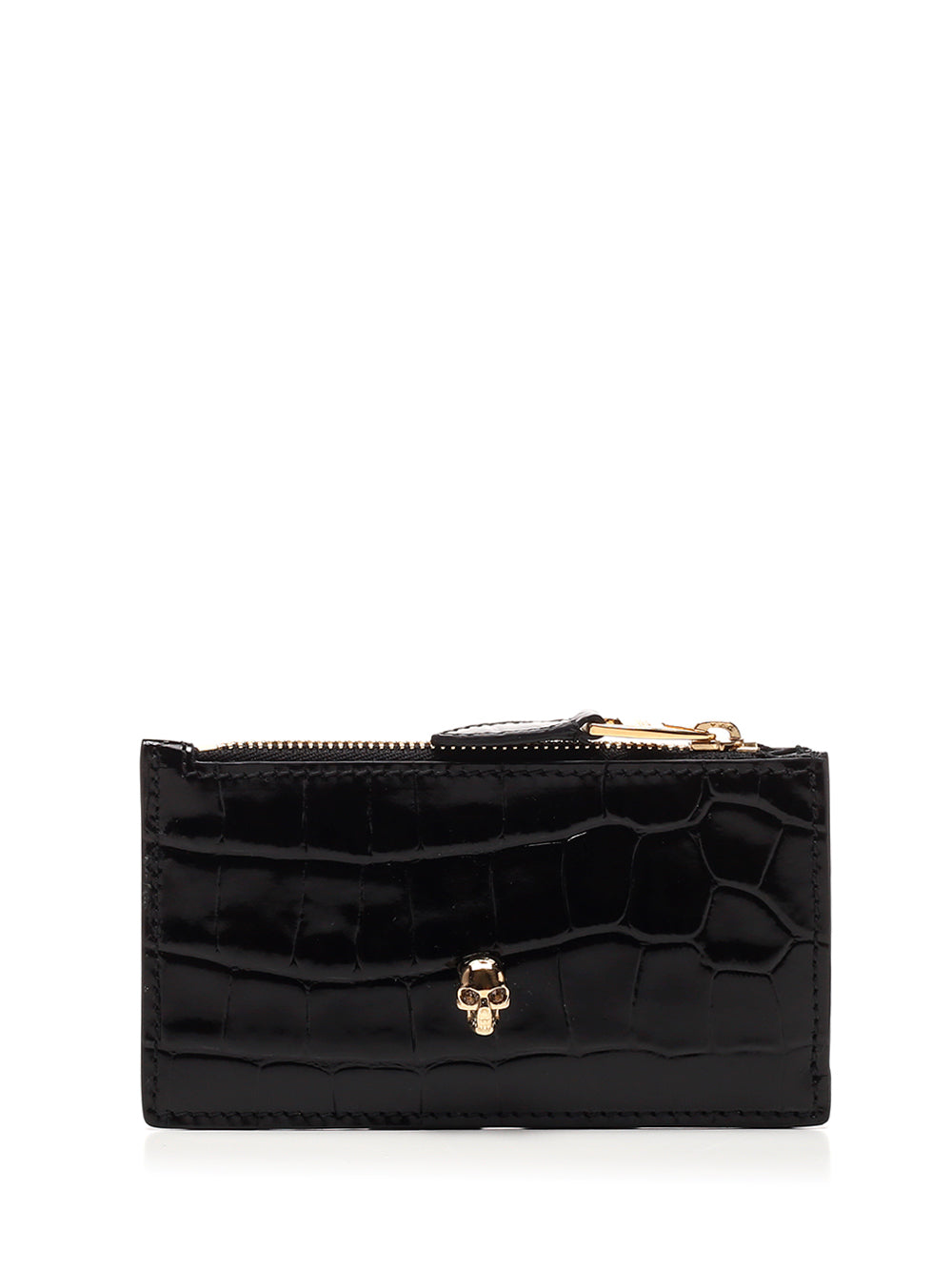 Mcqueen Card Holder With Zip Wallets - Black | 86b51170e2072585b476c090e4d160e3287e7d5c
