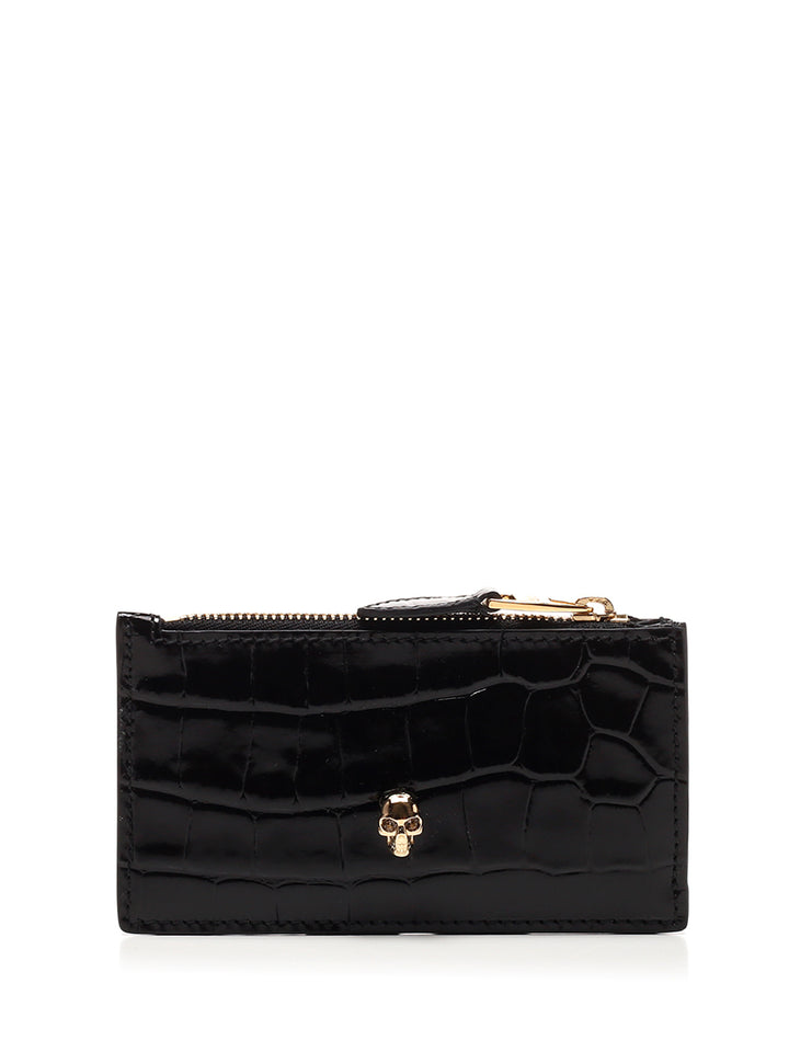 Mcqueen Card Holder With Zip Wallets - Black | 86b51170e2072585b476c090e4d160e3287e7d5c