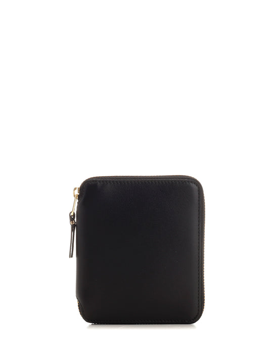 Black Zipped Wallet Wallets White