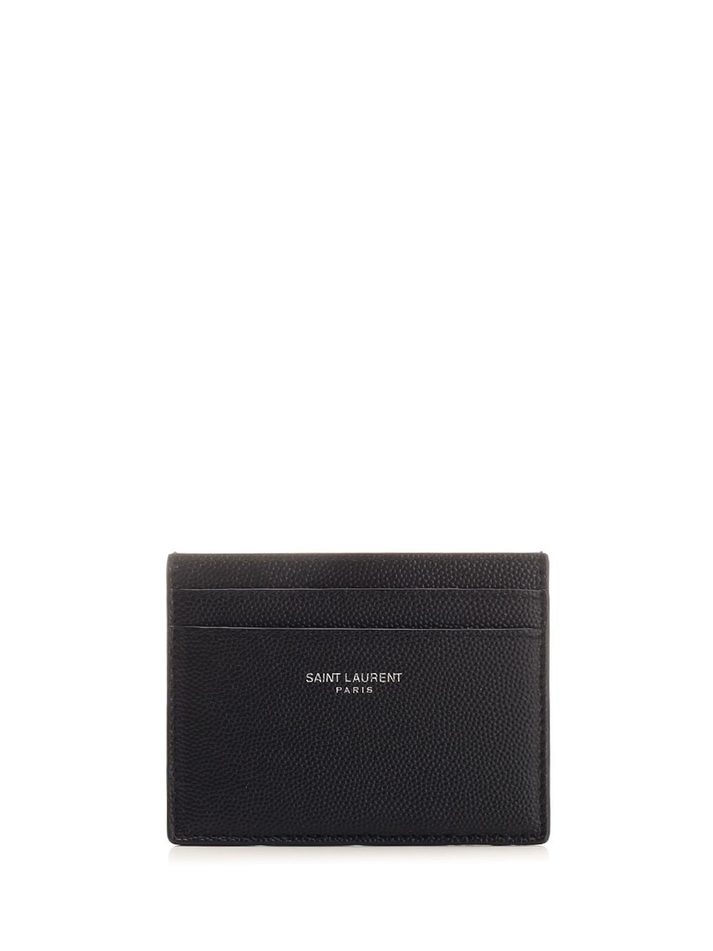Saint Laurent Black Card Holder With Printed Logo Wallets - Black | 8bd3f87f176e1febd3853faa7e149e5ca8315059