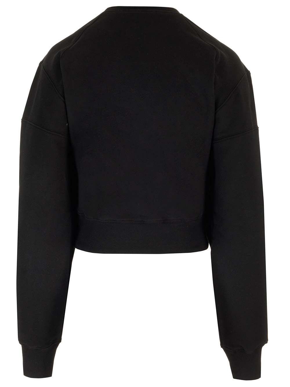Saint Laurent Cropped Sweatshirt Sweatshirts - Black | ad7901abf0ce9d5fb05be3d13fc912c3fedf1771