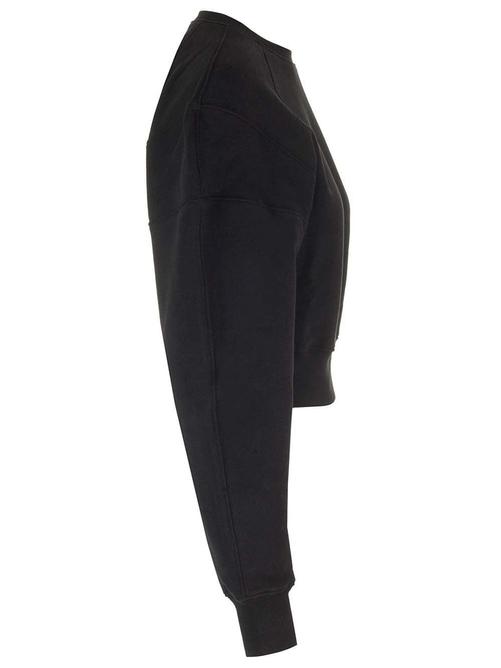 Saint Laurent Cropped Sweatshirt Knitwear - Black | 32a7b6bf05a74a7b15c670619610b1e9a4a03c41