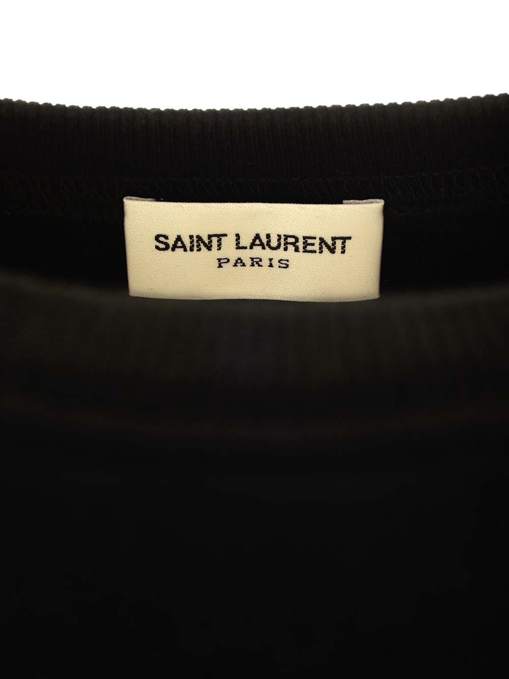 Saint Laurent Cropped Sweatshirt Knitwear - Black | 087111f1cb8becc1e6d48469beafbd7a49fdcd8c