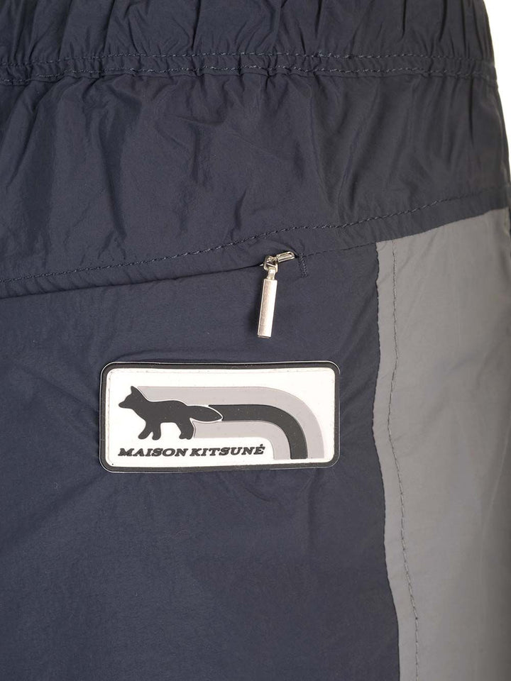 Maison KitsunÉ Nylon Trousers - Blue | ca5b4f37da2f77a0b1ba2c95487e5a8386b409af