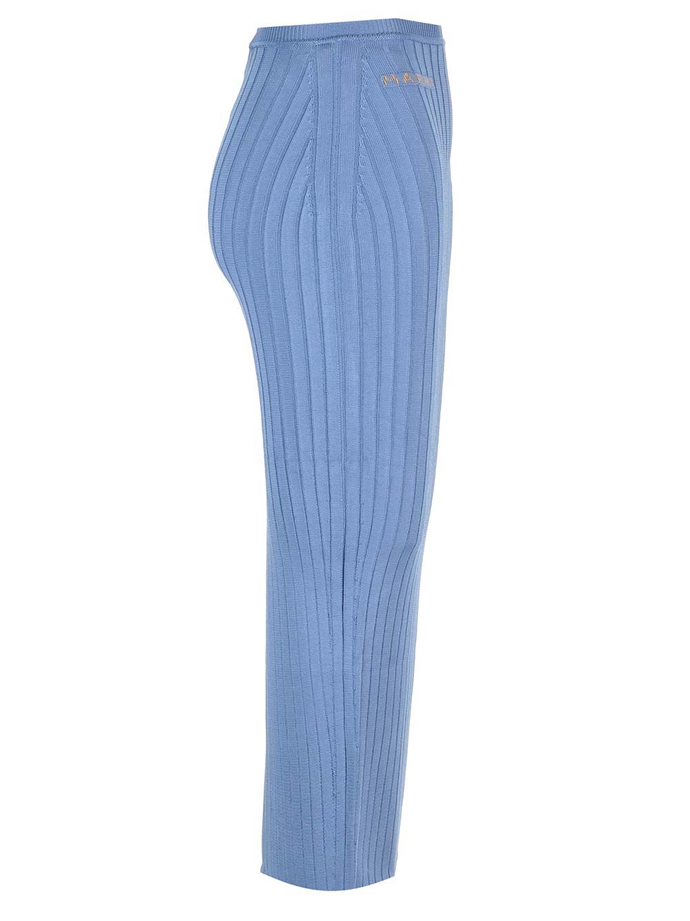 Marni Long Celestial Ribbed Skirt Skirts - Blue | 3555417600946f272e0e645221e806287ca6f36a