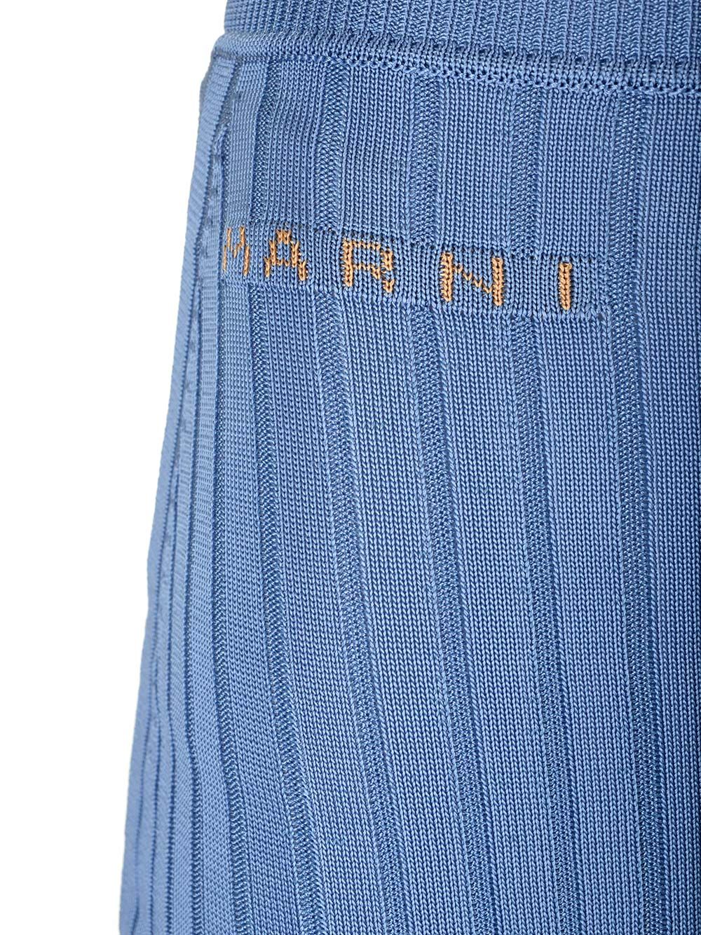 Marni Long Celestial Ribbed Skirt Skirts - Blue | 9689df97cb031761d5c6c9309a2c6b9704f87ee8