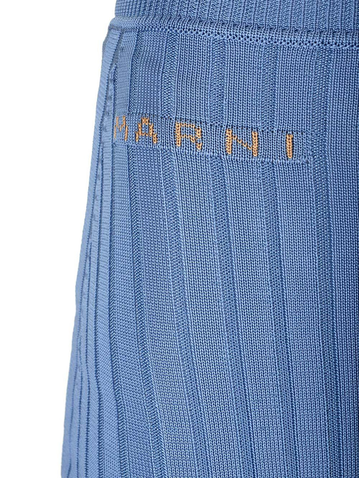 Marni Long Celestial Ribbed Skirt Skirts - Blue | 9689df97cb031761d5c6c9309a2c6b9704f87ee8