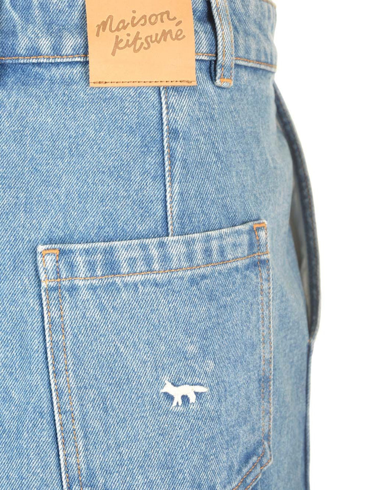 Maison KitsunÉ Denim Midi Skirt Skirts - Blue | 08f0c5b8ce43d7c9bae6d00b213c4d06aca5d9b9