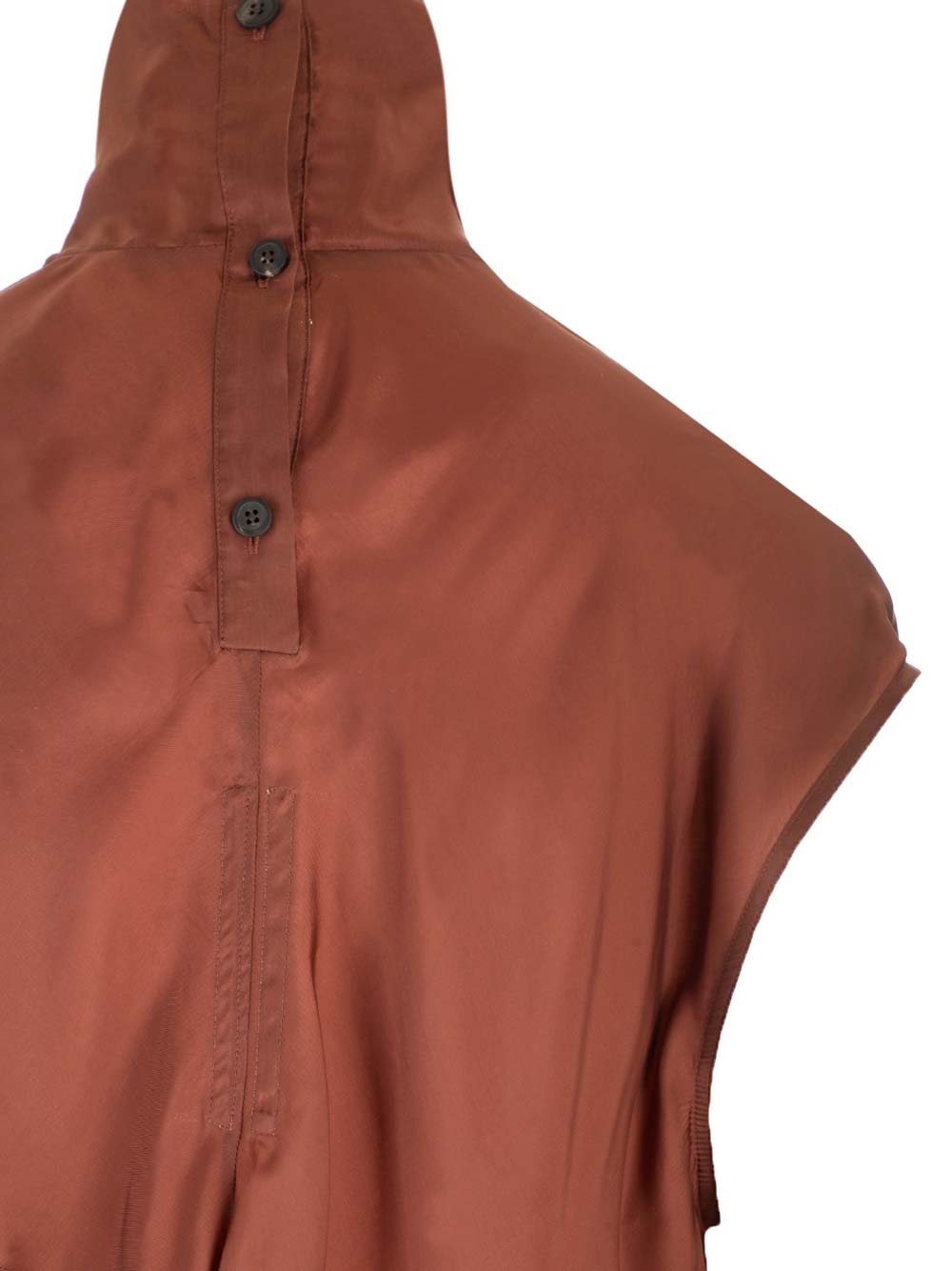 Rick Owens Long Cupro Dress Dresses - Brown | eb06233ab1e0dc19f265eb1abd8227cd6b728d17