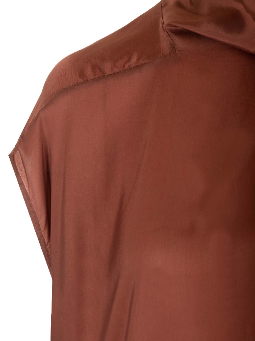 Rick Owens Long Cupro Dress Dresses - Brown | 77453f564f14a609875ba1503e53fda00c88742c