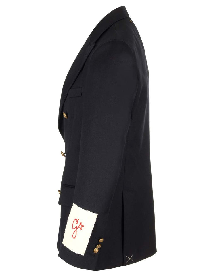 Golden Goose Deluxe Brand Double-Breasted Blazer Jackets - Blue | aebc8d5467b191acb0b98588d0aa84bfec590584