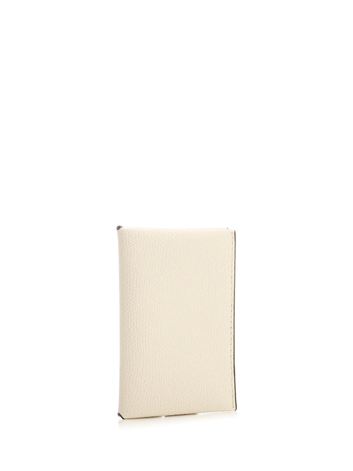 Valextra Button Card Holder Wallets - White | e1bd4976c7e0a0520b65ea81149ea525b608d396