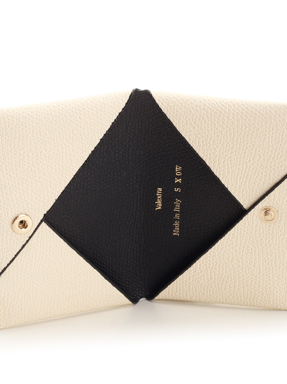 Valextra Button Card Holder Wallets - White | 6009a50faf77a19fa0da52f4331d9a5b7308c598