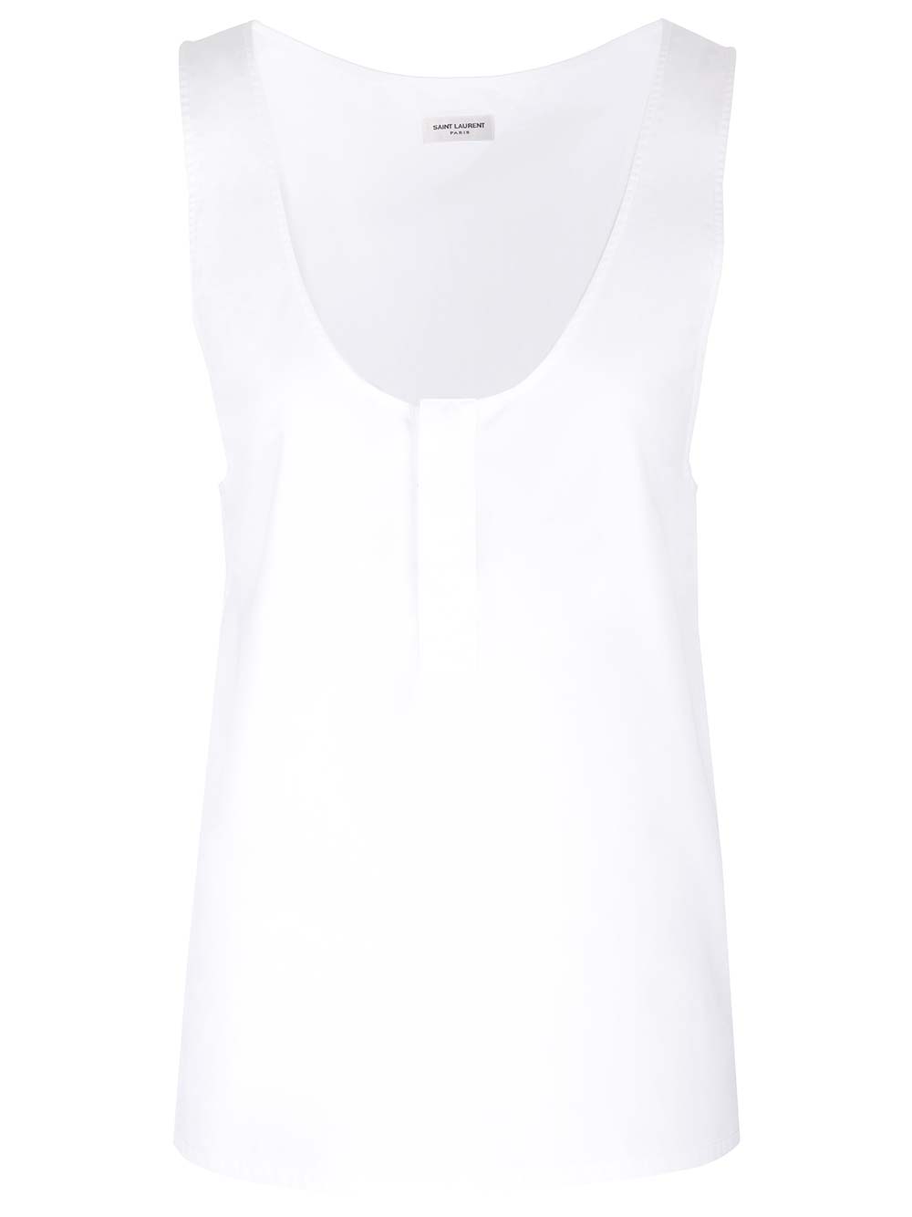 Saint Laurent Henley Tops - White | 5b356fac022e645184556e92c837ef0a5cf96c80