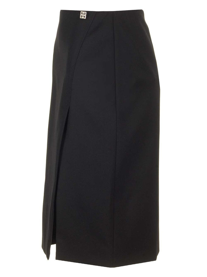 Givenchy Wool Midi Skirt Skirts - Black | 802aa9f25b4cc04815b6525ddb8881a542e6d5fa