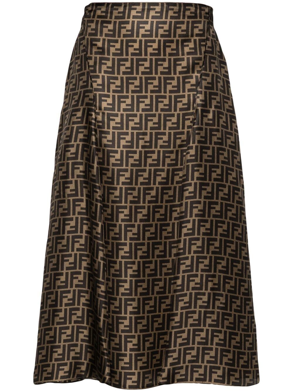 Fendi Midi skirts - Brown | 36beb3c696fcd428831a2842ab837a5e88220198