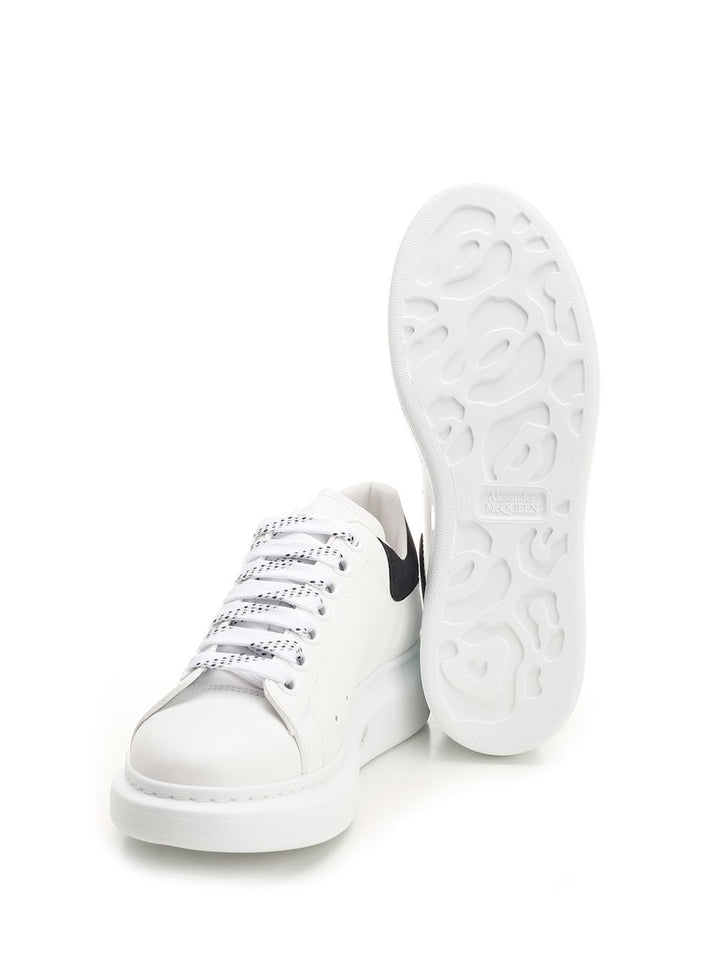 Mcqueen Oversized  With Black Heel Sneakers - White | 8445fae565a316160537c80f891c9dd399ebd995