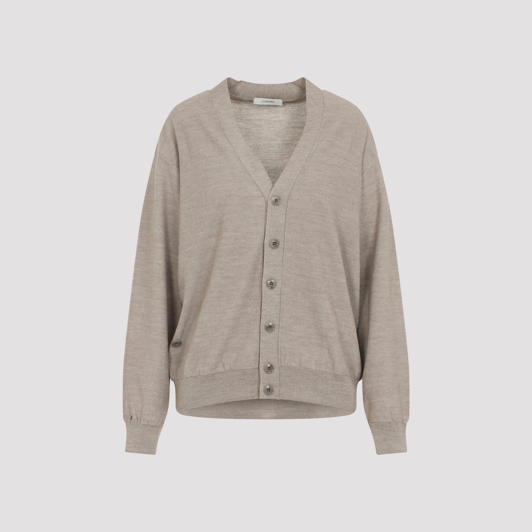 Lemaire Cardigan - Nude & Neutrals | 2558609aeea176fbbfe30feef1f3ea883b60847f