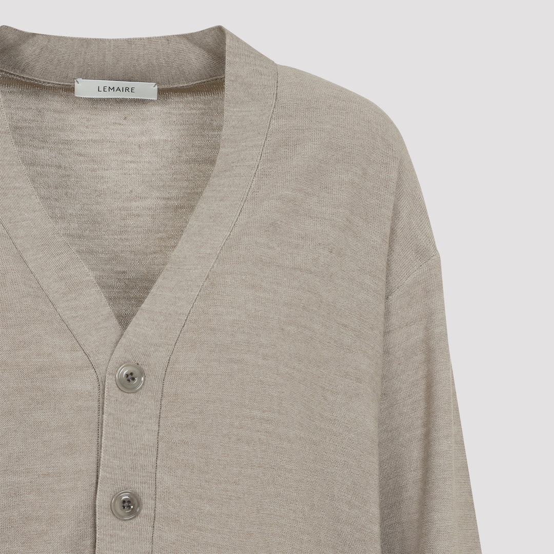 Lemaire Cardigan - Nude & Neutrals | 44bb12130f1bf05b4ff1a12763450ca19e6ed525