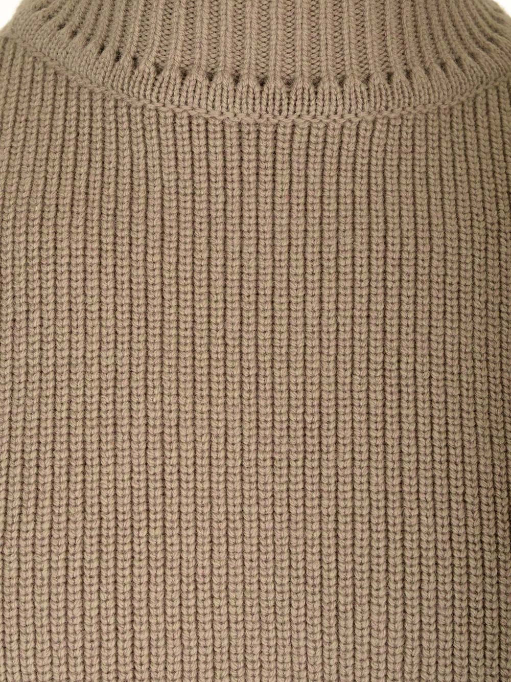 Rick Owens Turtleneck Sweater Knitwear - Beige | 9c75cd5fce6861ba339306efce1be09c854cbb61