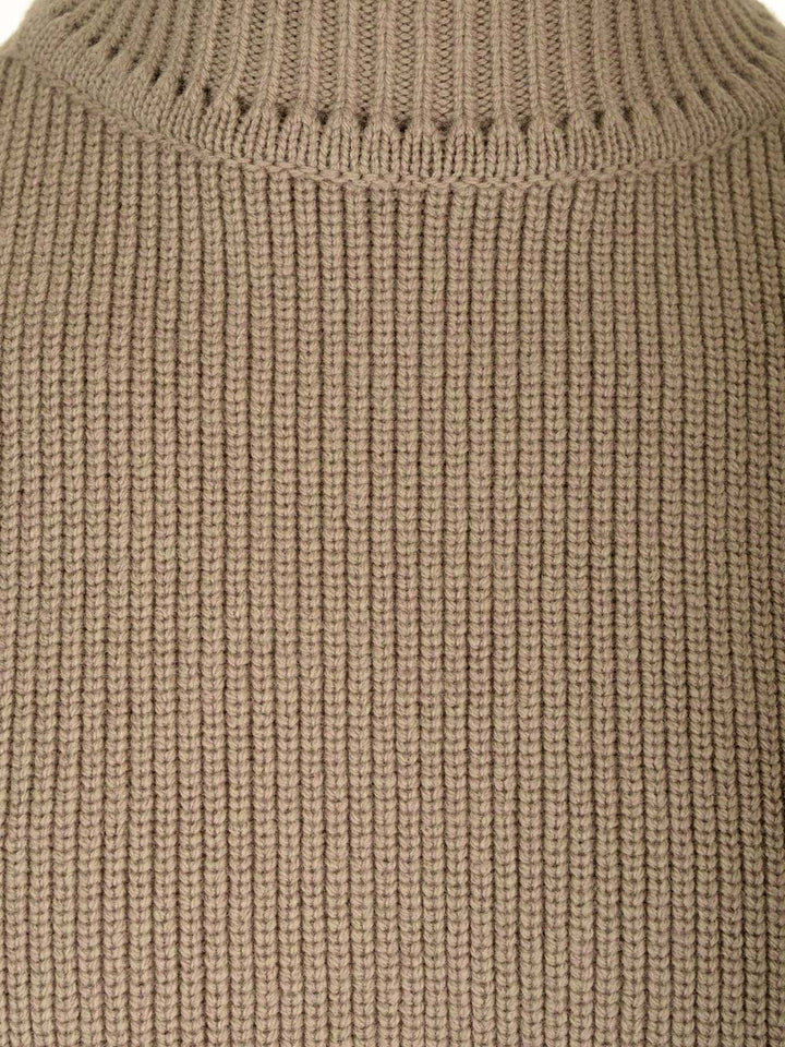 Rick Owens Turtleneck Sweater Knitwear - Beige | 9c75cd5fce6861ba339306efce1be09c854cbb61