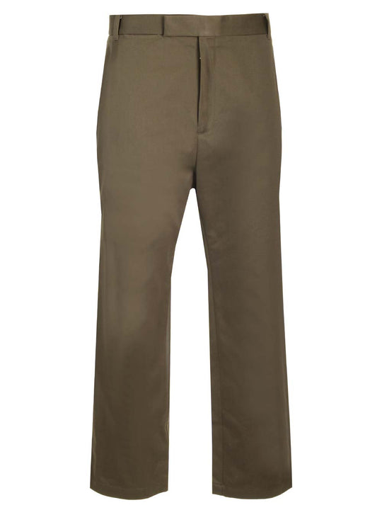Relaxed Pleated Trousers Green