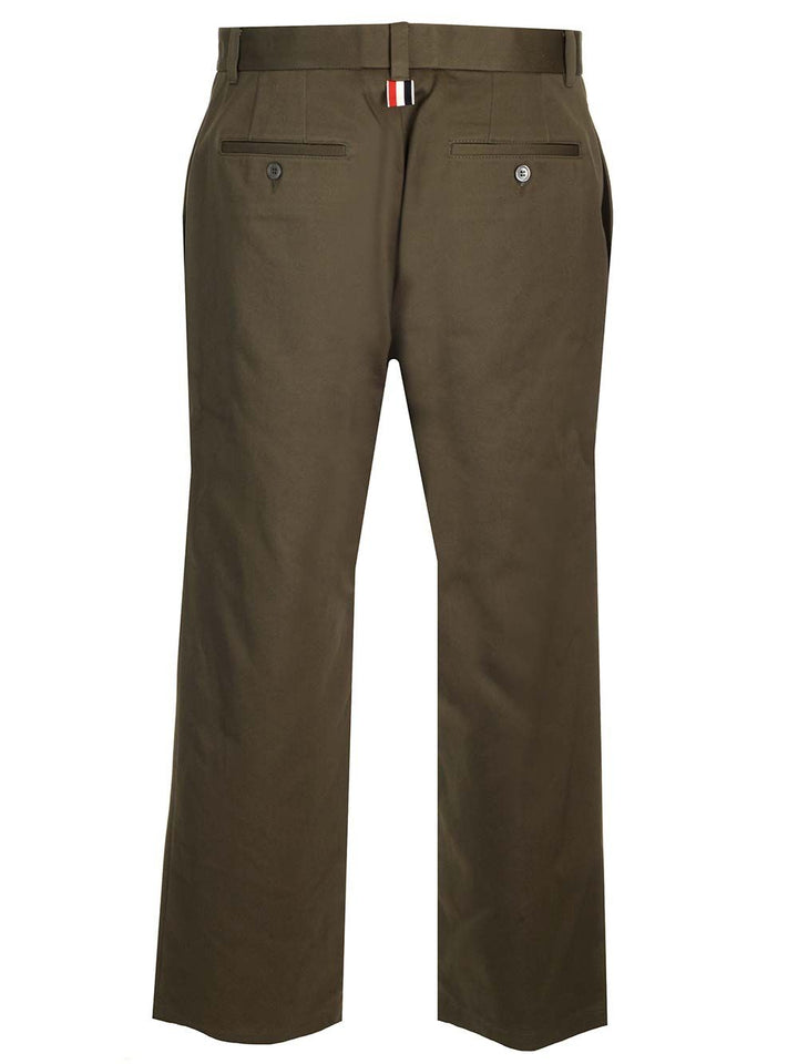 Thom Browne Relaxed Pleated Trousers - Green | 33e298da3b35eb99c9bc59673f35b3cda638a44b