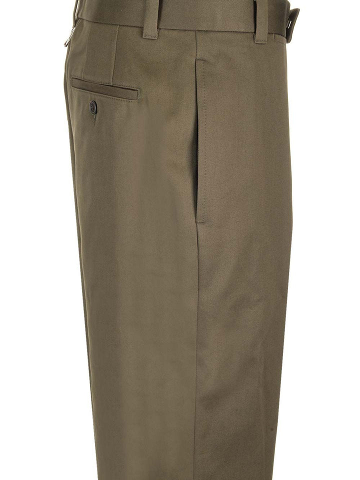 Thom Browne Relaxed Pleated Trousers - Green | 05d1cee9c83955d84613e3e42b9d2a403357a944