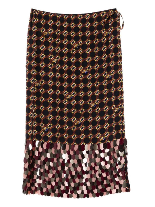 Scotta Embroidered Midi Skirt