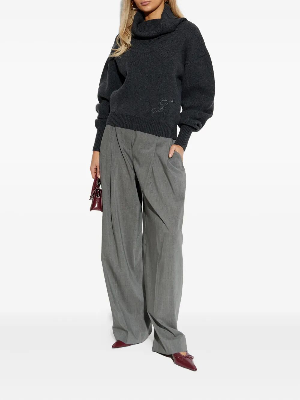 Jacquemus Turtle neck - Grey | 10d8d3f34e1e3bbd9e3762e72563ad89edfbeeea