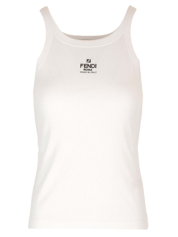 Fendi Cotton Top Tops - White | 8c820dfde22db70c5033b4b69167504dee256a97