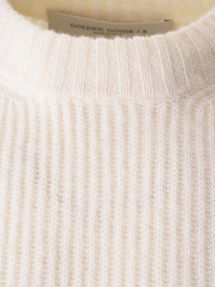 Golden Goose Deluxe Brand Crewneck Sweater Knitwear - White | a23efb6346c4e0392659b391758196da3a7cf7ca
