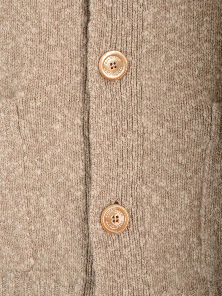 Brunello Cucinelli Wool Cardigan Jackets - Beige | 85e07675de15dff55eefc1361deef6856986ffe6