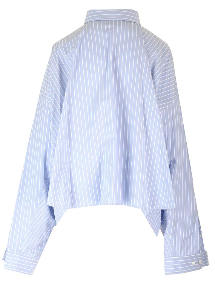 Balenciaga Large Fit Asymmetric Shirt Shirts - Light blue | 04e51f2f81110262f082beb451f7995da4d313b0