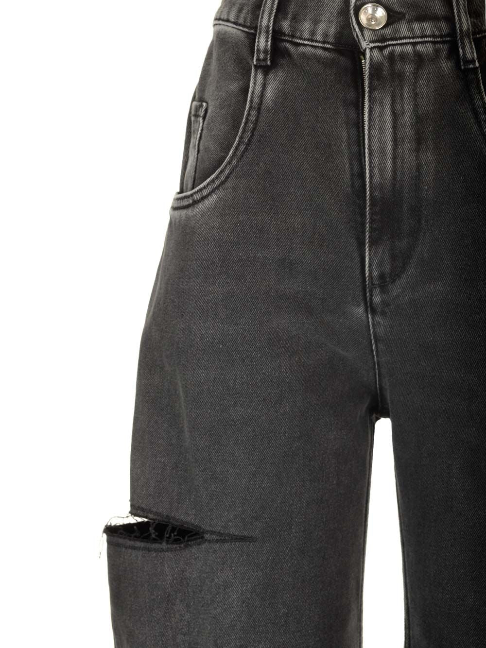 Maison Margiela Cut Off Jeans - Black | 51b2496549515bafd66f462143773afc9e3b43a7