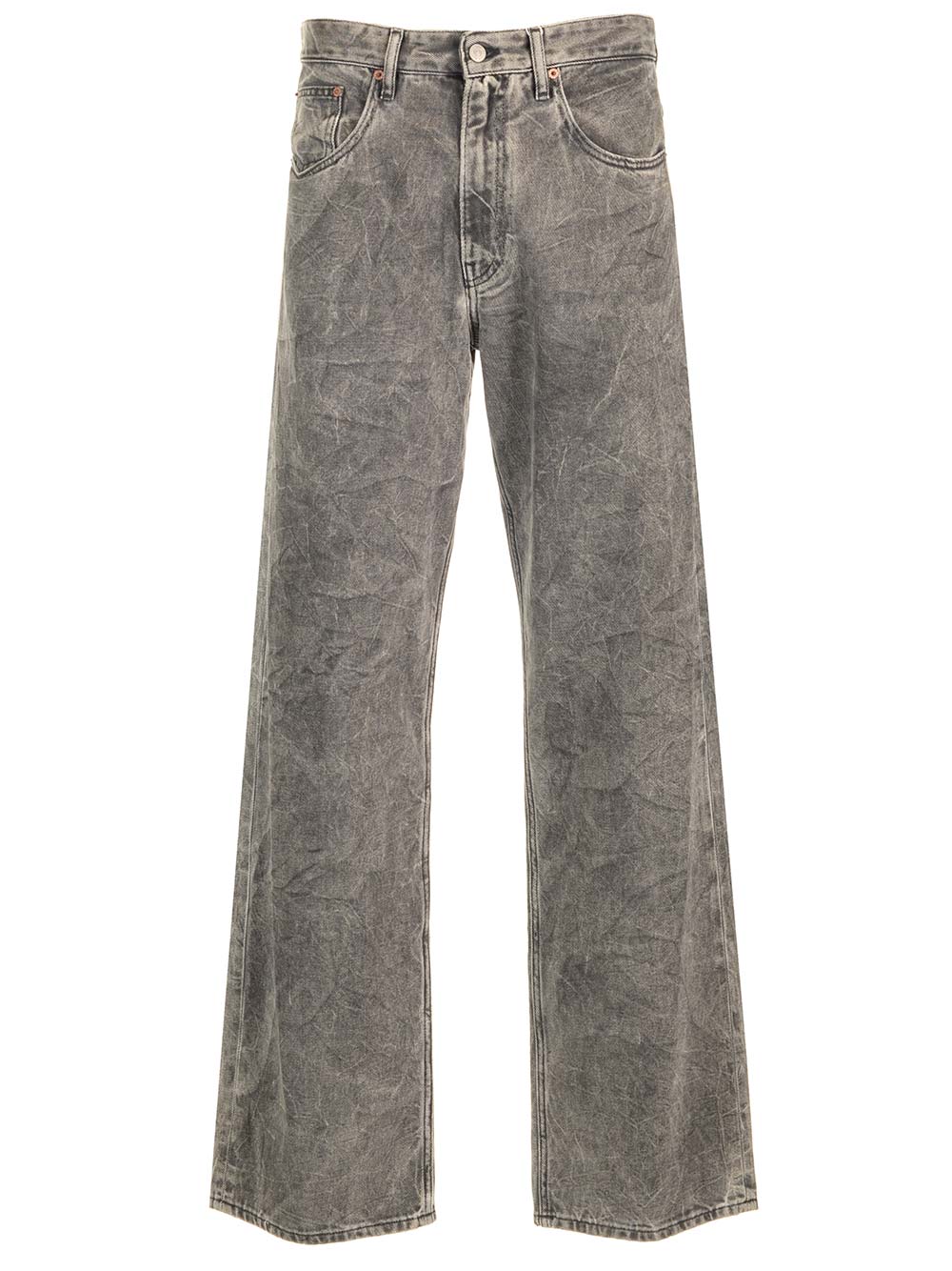 Mm6 Maison Margiela Creased Jeans Trousers - Grey | c09ada7c779d842ac4e5d5be316200af7edd3bc8