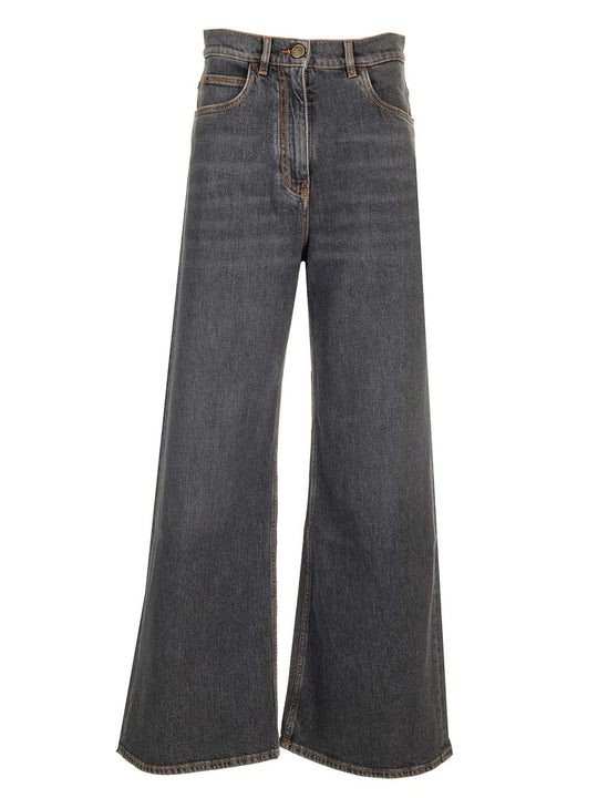 Wide Leg Jeans Grey