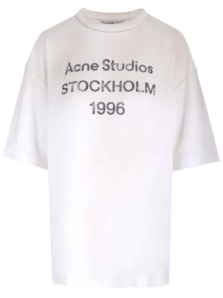 Acne Studios Cotton And Hemp T-Shirt - White | fd244a86ed041d46e9254d26de50f1b21953261c