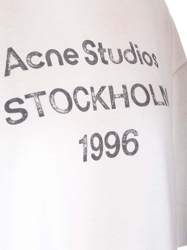 Acne Studios Cotton And Hemp T-Shirt - White | d9025bf442bff5095309b76bdf7816ffdc12e9d1