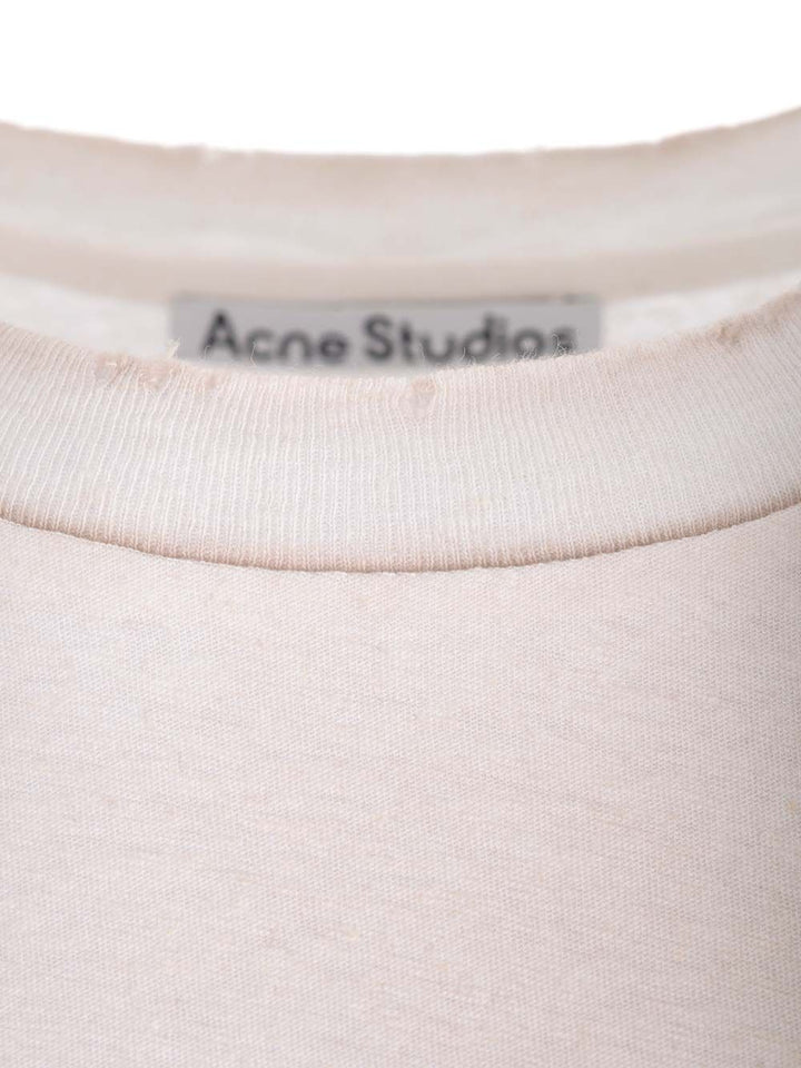 Acne Studios Cotton And Hemp T-Shirt - White | acf21bb5b9408a5c92c414d56008b40fa5a36e09