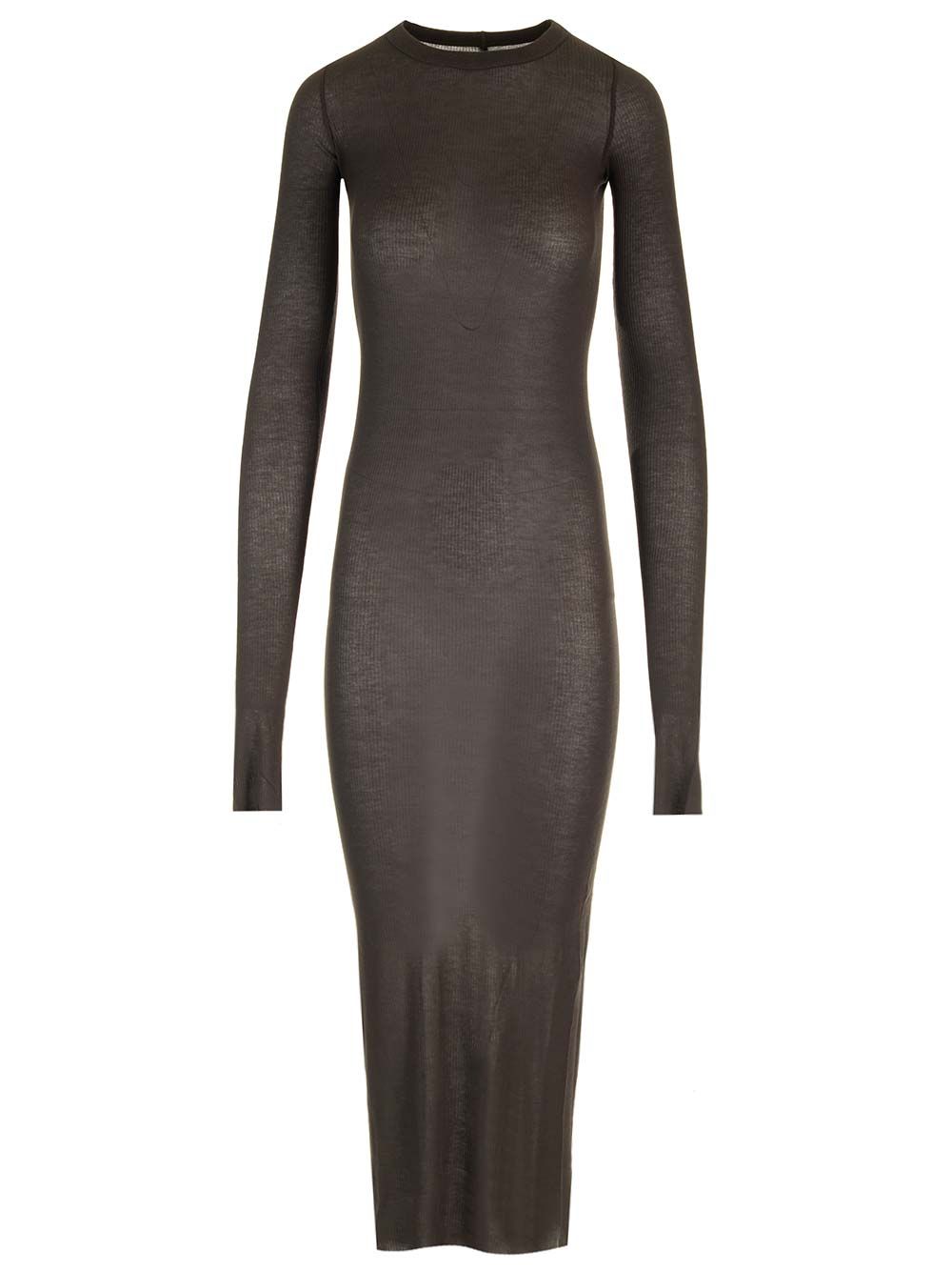 Rick Owens Fitted Jersey Dress Dresses - Brown | 1c1679e6991c391b4e93399cad4fd2ef3c16a702