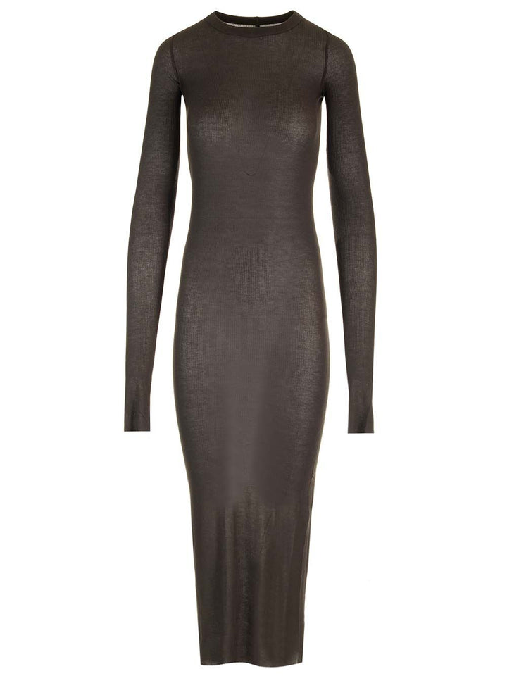 Rick Owens Fitted Jersey Dress Dresses - Brown | 1c1679e6991c391b4e93399cad4fd2ef3c16a702