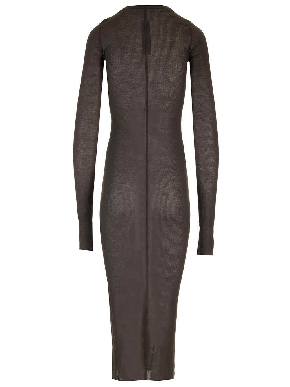 Rick Owens Fitted Jersey Dress Dresses - Brown | 786b9475d5d791f4cb75934ca3c1d671f6a186b4