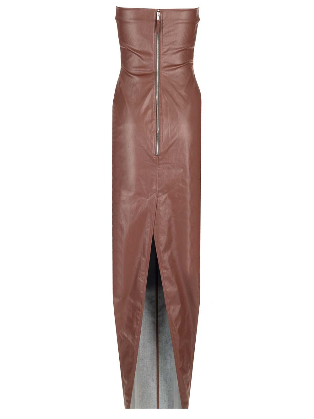 Rick Owens Long Bustier Dress Dresses - Brown | 24332e701c359cc72f561086224eaec98e83db21