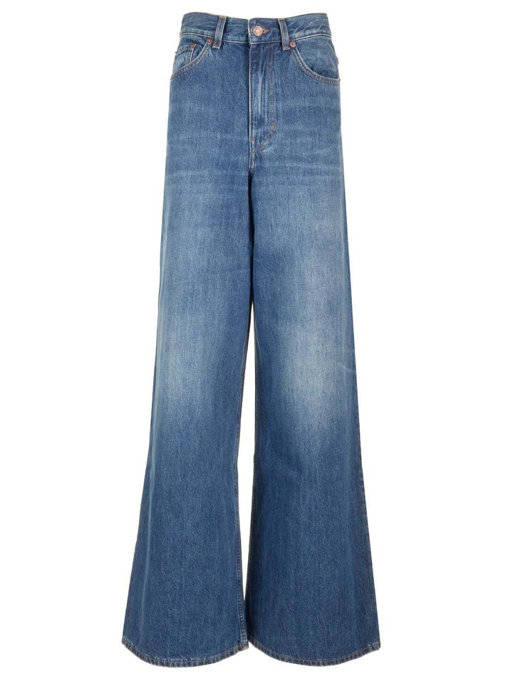 Chloe' Wide Leg Jeans - Blue | 322867e1d7a27da5e7b42dd32b16ead043c71bf5