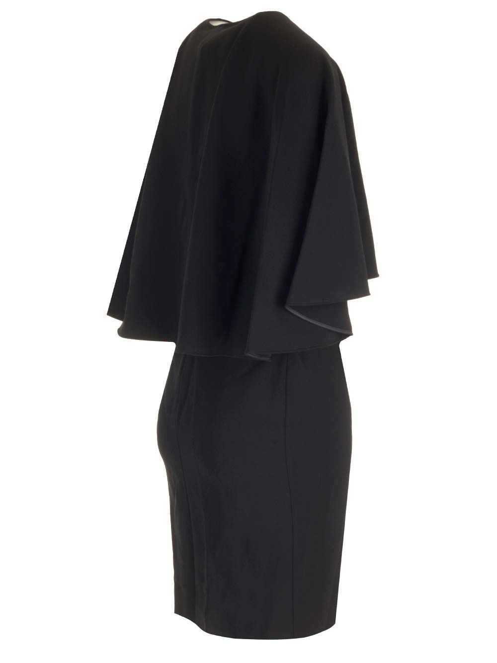 Chloe' Cape Sleeves Mini Dress Dresses - Black | 786120846661ff10135fd9bb03e1e8b9cda298d1