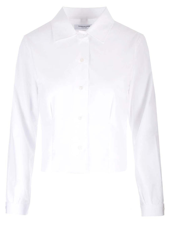 Cropped Shirt Tops White