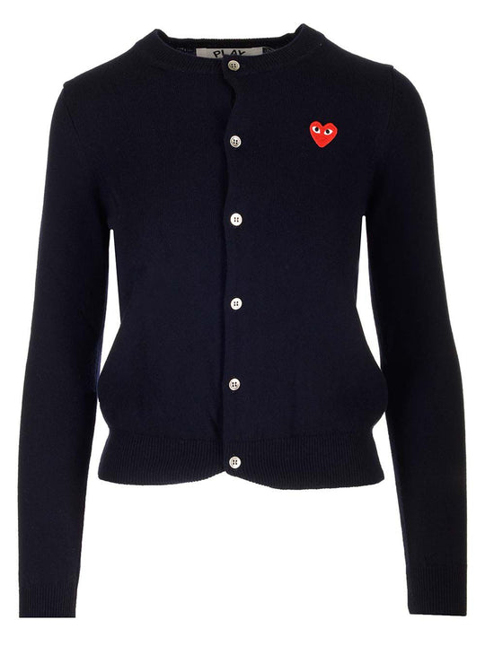 Merino Wool Cardigan Knitwear Blue