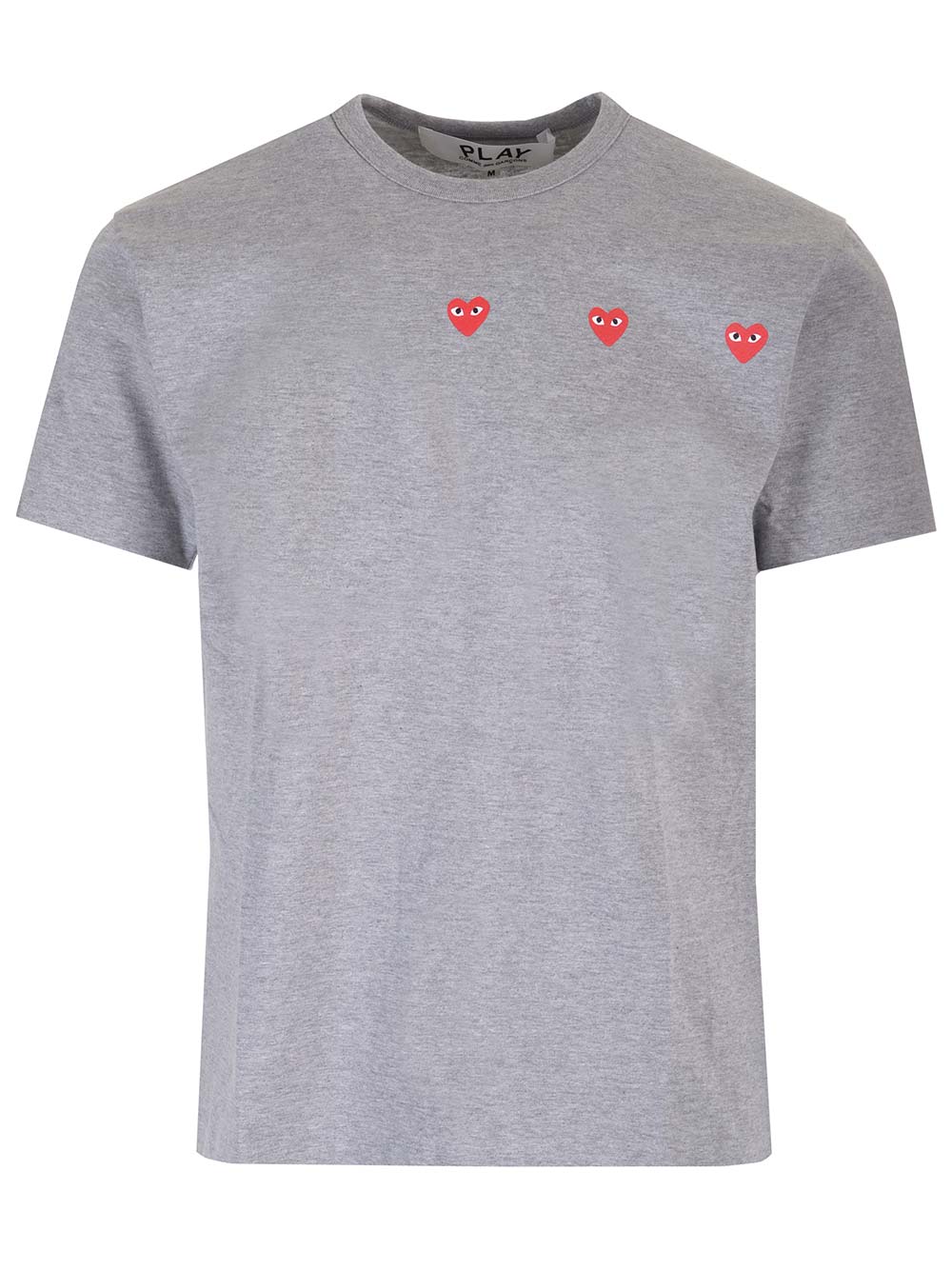 Comme Des Garcons Play With Red Hearts T-Shirt - Grey | f9f9dbfee6af6d4c294de36ec5f270d452757e9e