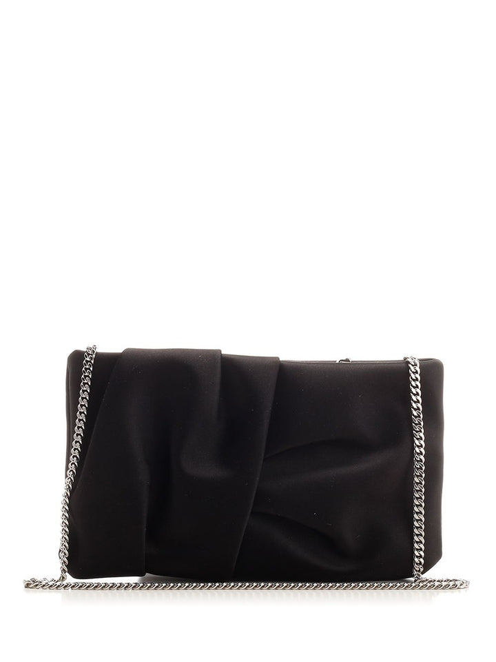 Jimmy Choo Black Satin Clutch Clutches - Black | 95a3bc200827ffb993137163a95f71b6560454ba